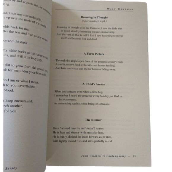 The Poets of New Jersey From Colonial to Contemporary Paperback 2005 W Whitman. - Picture 2 of 16